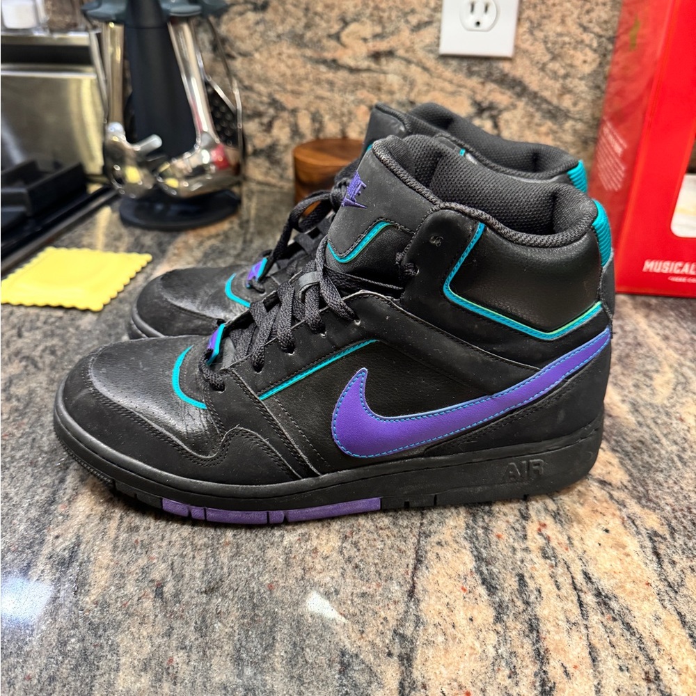 Nike Air Prestige III High Top - Black Purple 407036-053 Men’s Size 10